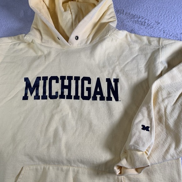 The Cotton Exchange Other - Vintage Michigan Wolverines Hoodie Mens Large Yellow 90s Reverse Weave USA Made